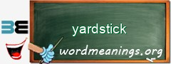 WordMeaning blackboard for yardstick